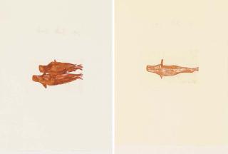 Joseph Beuys - Sea Angel Seal 1-3; Sea Angel Sperm Whale; Sea Angel Two Seals, from Circulation Time (Sch. & K. 425-9)