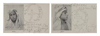 Joseph Beuys - Untitled [Two Works from the von Gloeden Postcards series]