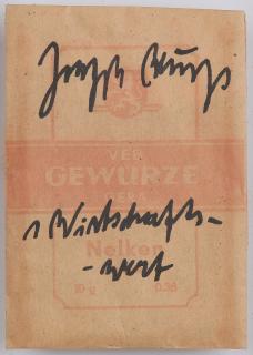 Joseph Beuys - Wirtschaftswert Nelkengewürz.