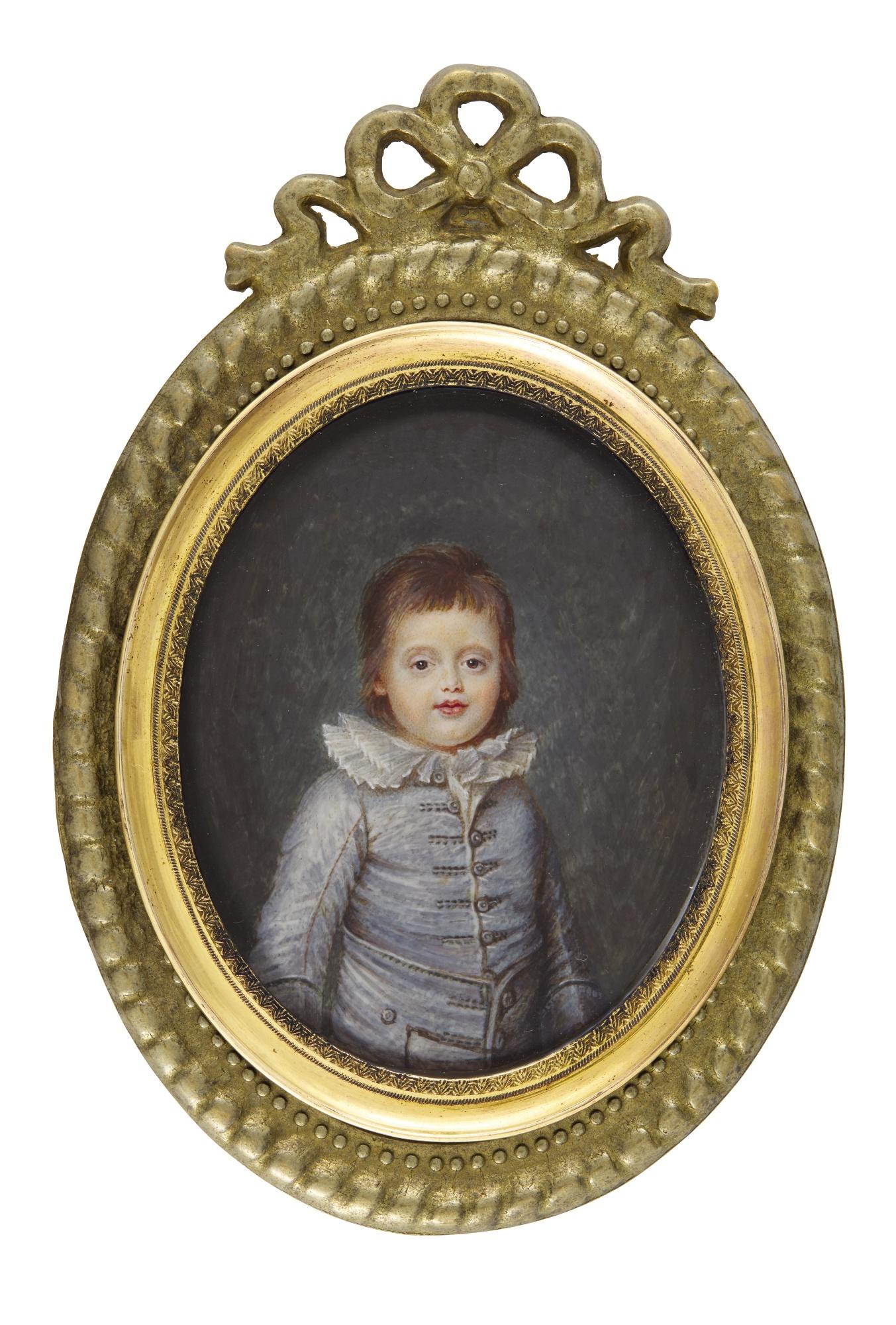 Joseph Boze - Portrait Of Charles-Ferdinand D\'Artois, Duc De Berry (1778-1820), Circa 1785