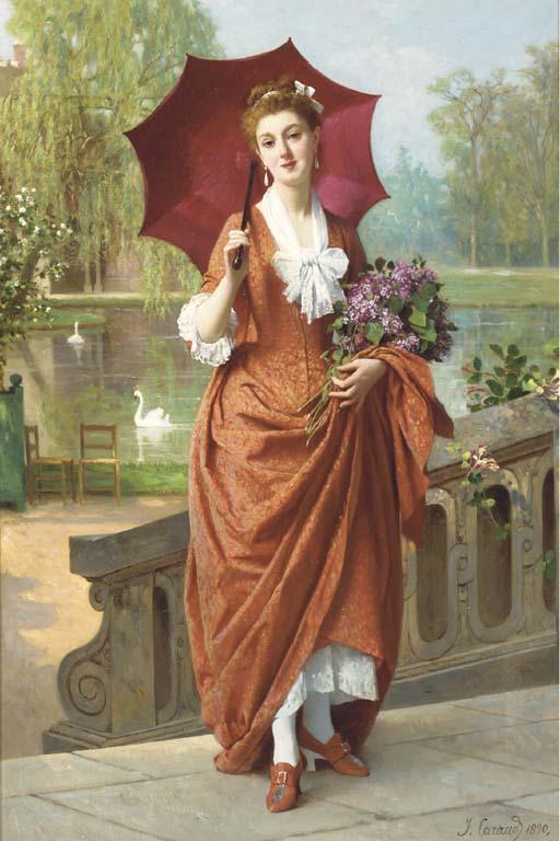 Joseph Caraud - The Red Parasol