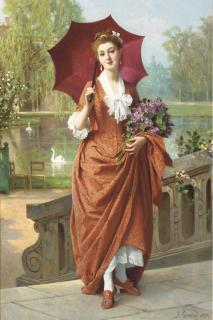 Joseph Caraud - The Red Parasol