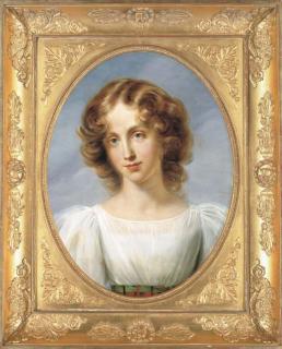 Joseph Chaborn - Portrait of Hélène-Louise-Elisabeth de Mecklenburg-Schwerin, Subsequently Duchesse D\'Orléans (1814-1858), Bust-Length