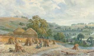 Joseph Charles Reed - Harvesting On A Glorious Summer\'S Day