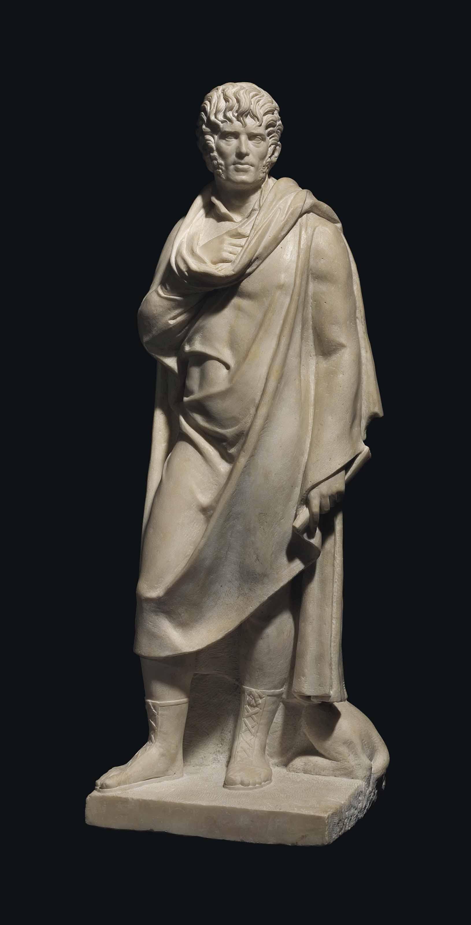 Joseph Chinard - A Marble Self-Portrait Of Joseph Chinard