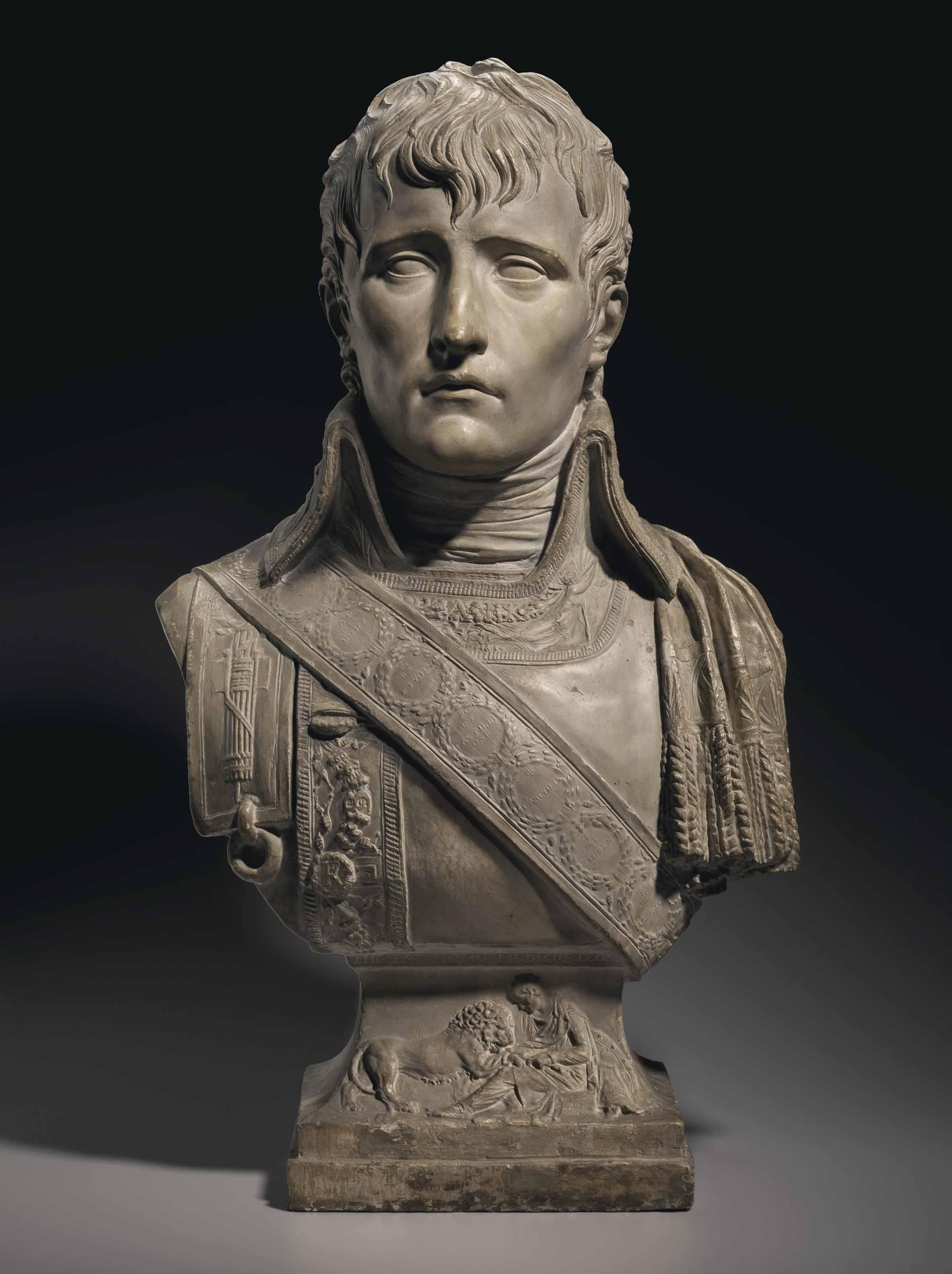 Joseph Chinard - A Tinted Plaster Bust Of Napoleon Bonaparte As First Consul