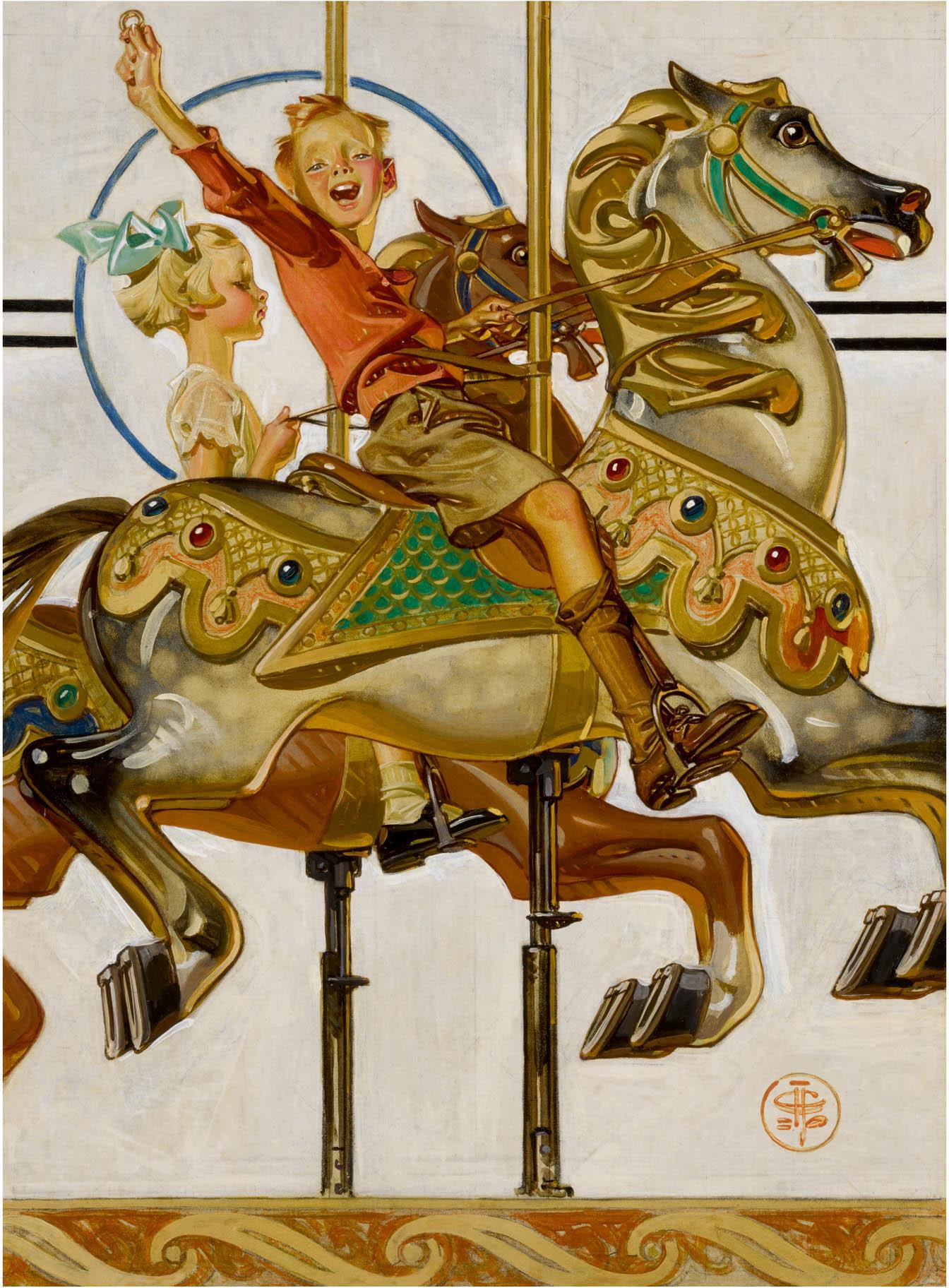 Joseph Christian Leyendecker - Carousel Ride