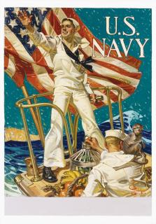 Joseph Christian Leyendecker - Hailing You For The U.S. Navy