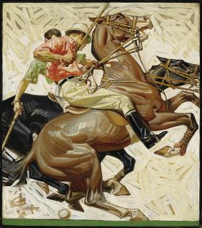 Joseph Christian Leyendecker - Polo Players On Horseback