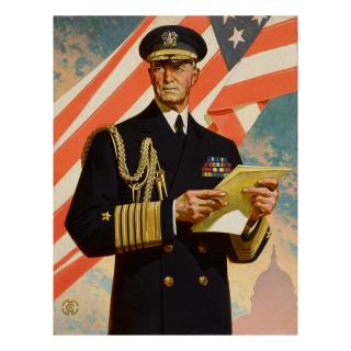 Joseph Christian Leyendecker - Portrait Of Fleet Admiral William D. Leahy