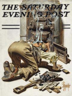 Joseph Christian Leyendecker - Stoking the Furnace