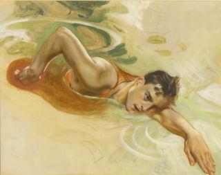 Joseph Christian Leyendecker - Study Of A Swimmer