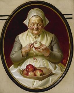Joseph Christian Leyendecker - Thanksgiving (Peeling Apples)