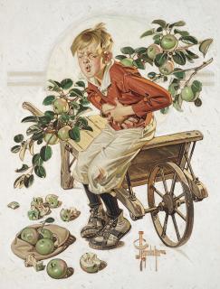 Joseph Christian Leyendecker - Too Many Green Apples