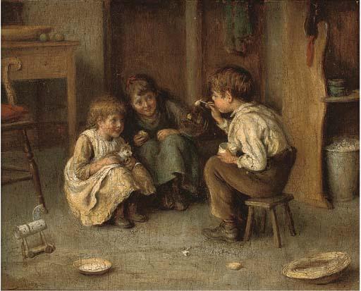 Joseph Clark, R.O.I. - Blowing Bubbles