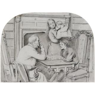 Joseph Clark, R.O.I. - Study For Checkmate