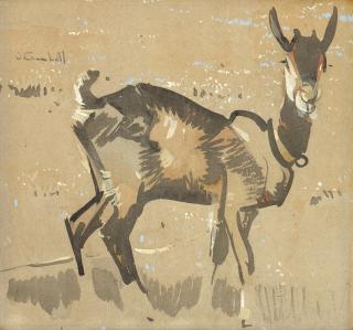 Joseph Crawhall, R.S.W. - Study of a Goat