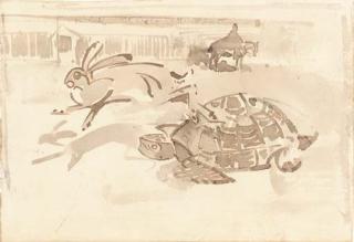 Joseph Crawhall, R.S.W. - Tortoise and hare