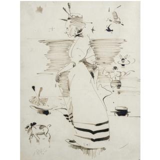 Joseph Crawhall - On The Beach