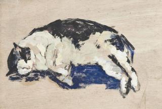 Joseph Crawhall - Sleeping Cat