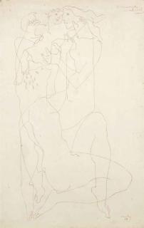 Joseph Csaky - Couple with child