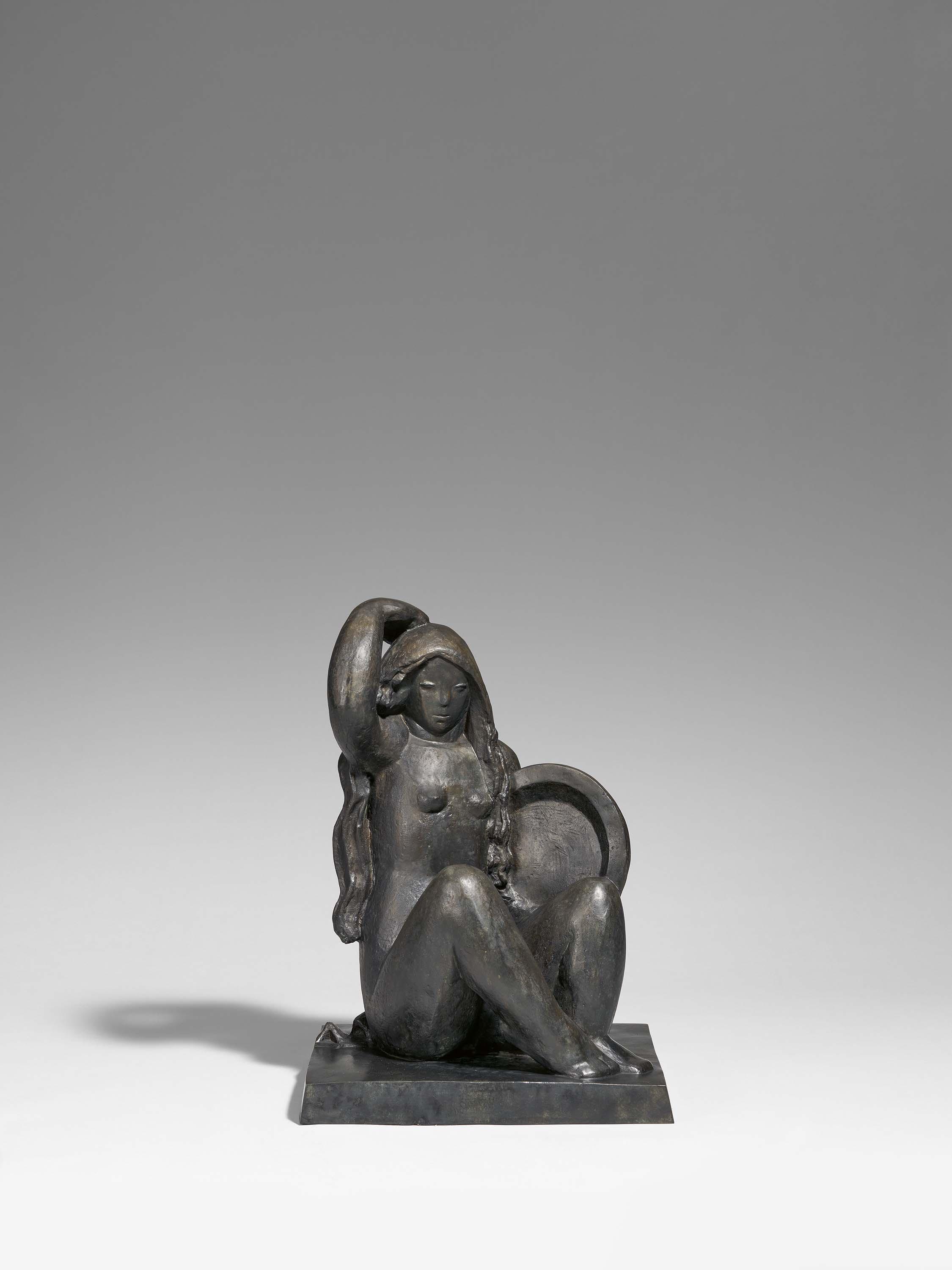 Joseph Csaky - Jeune fille assise au plateau.