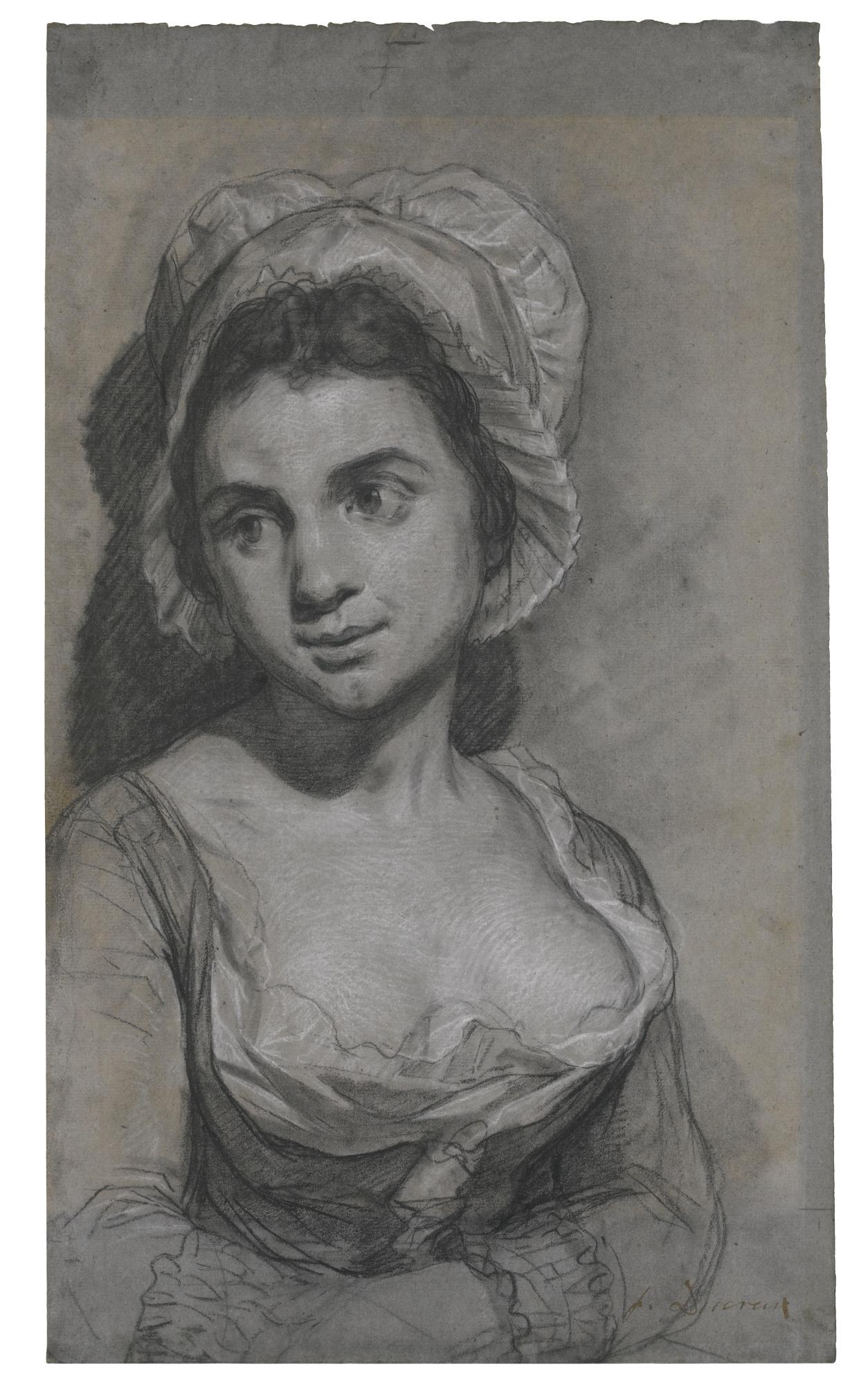 Joseph Ducreux - Portrait Of A Young Woman