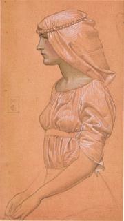 Joseph Edward Southall, R.W.S., R.B.S.A., N.E.A.C. - Study for St Dorothea and Her Two Sisters Refusing to Worship the Idol