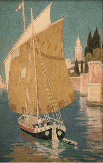 Joseph Edward Southall, R.W.S. - A Venetian Barge