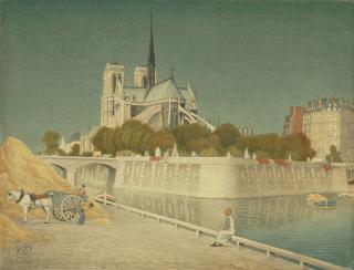 Joseph Edward Southall, R.W.S. - Notre-Dame and the Seine