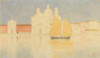 Joseph Edward Southall, RWS, NEAC, RBSA - Santa Maria della Presentazione, \'La Zitelle\', Venice