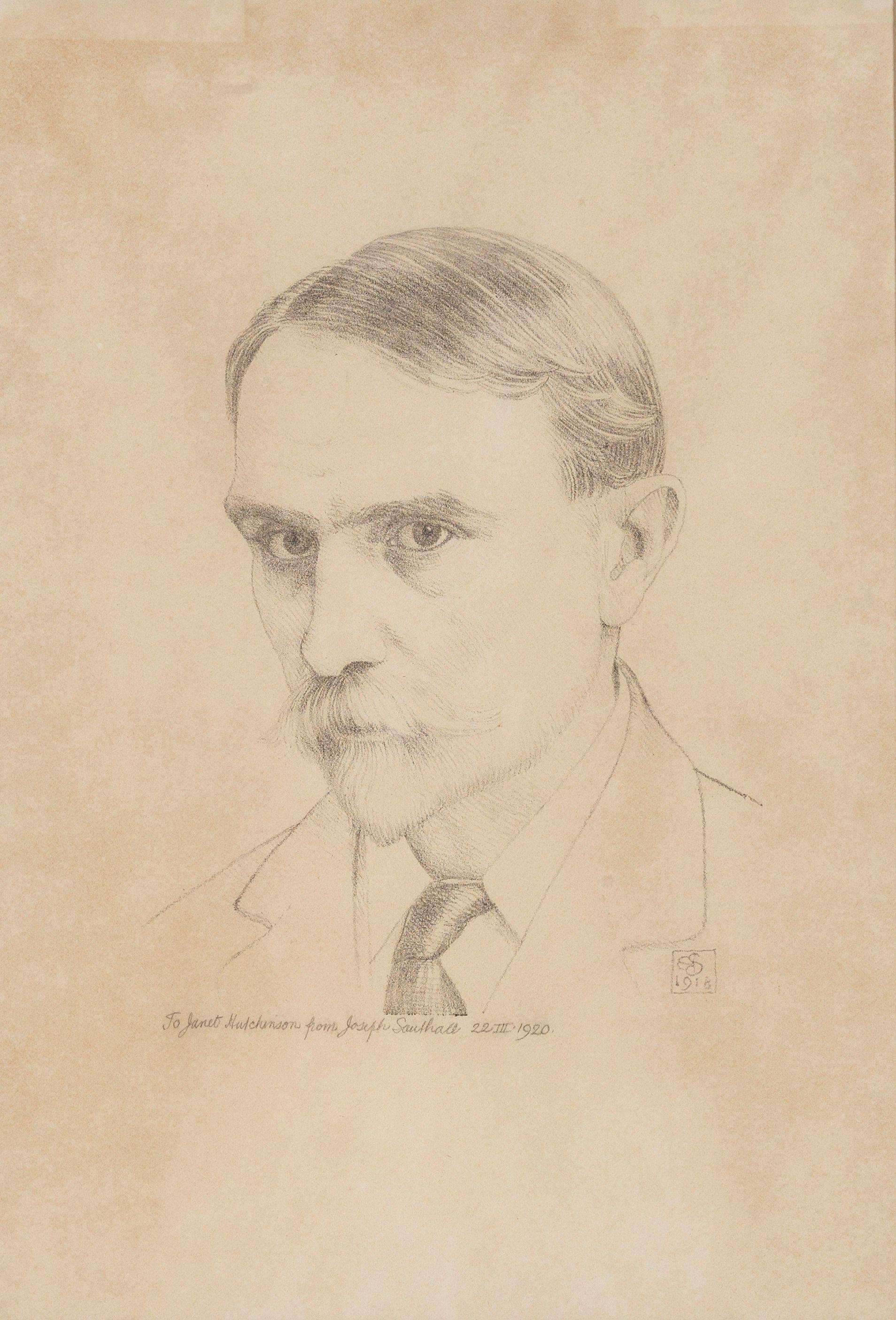 Joseph Edward Southall, RWS, NEAC, RBSA - Self portrait