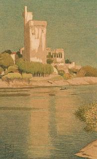 Joseph Edward Southall - La Tour de Philippe le Bel, Avignon