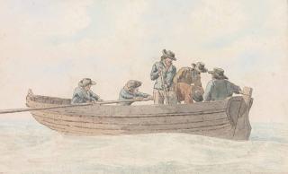 Joseph Farington, R.A - Figures in a rowing boat at Hastings