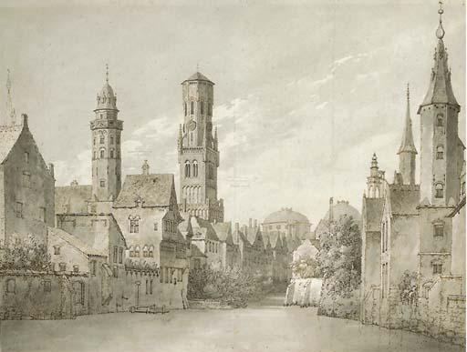 Joseph Farington, R.A. - Two Views Of Bruges, Belgium
