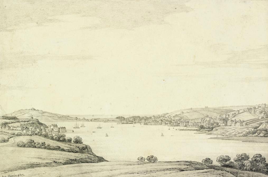 Joseph Farington, R.A. - Two views of Falmouth, one seen from the south (one illustrated)