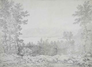 Joseph Farington, R.A. - View of the Lake District with figures in the foreground (illustrated); and View near Hastings, Sussex