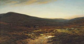 Joseph Farquharson R.A., R.S.A, - Across the moore, Birse