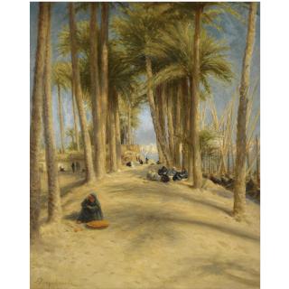 Joseph Farquharson, R.A. - Resting In The Shade Of The Palms