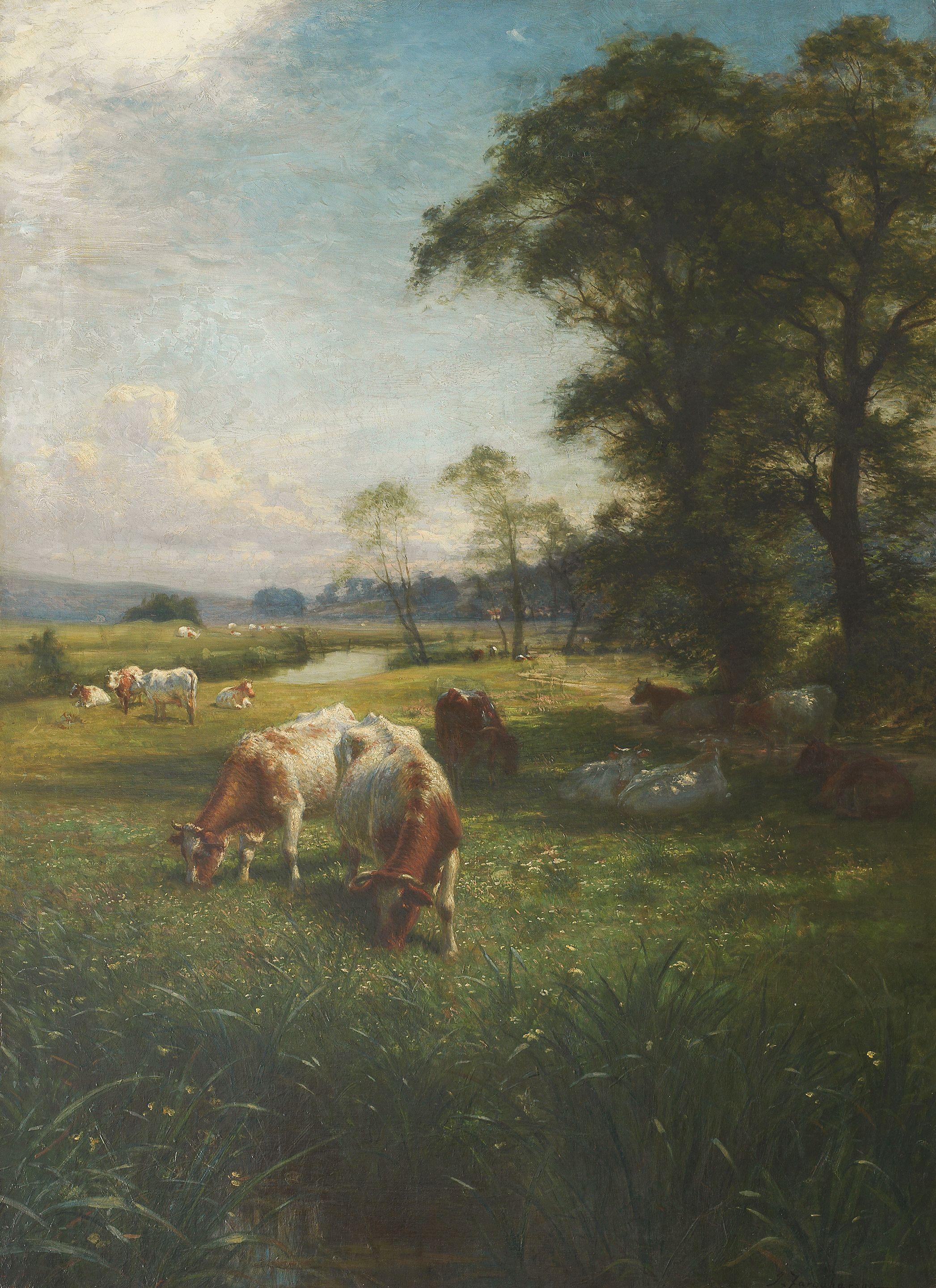 Joseph Farquharson RA - Cattle Grazing