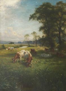 Joseph Farquharson RA - Cattle Grazing