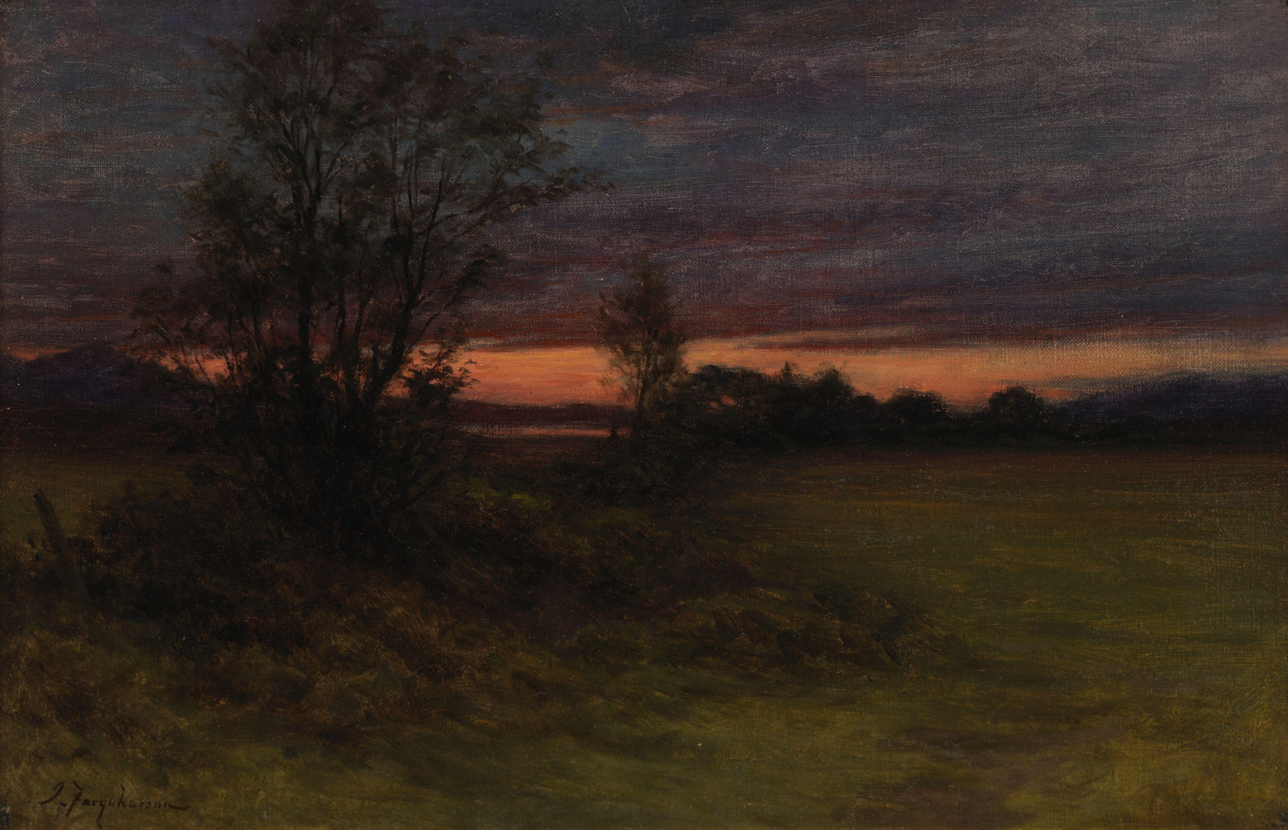 Joseph Farquharson RA - Sunset at Finzean