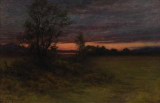 Joseph Farquharson RA - Sunset at Finzean