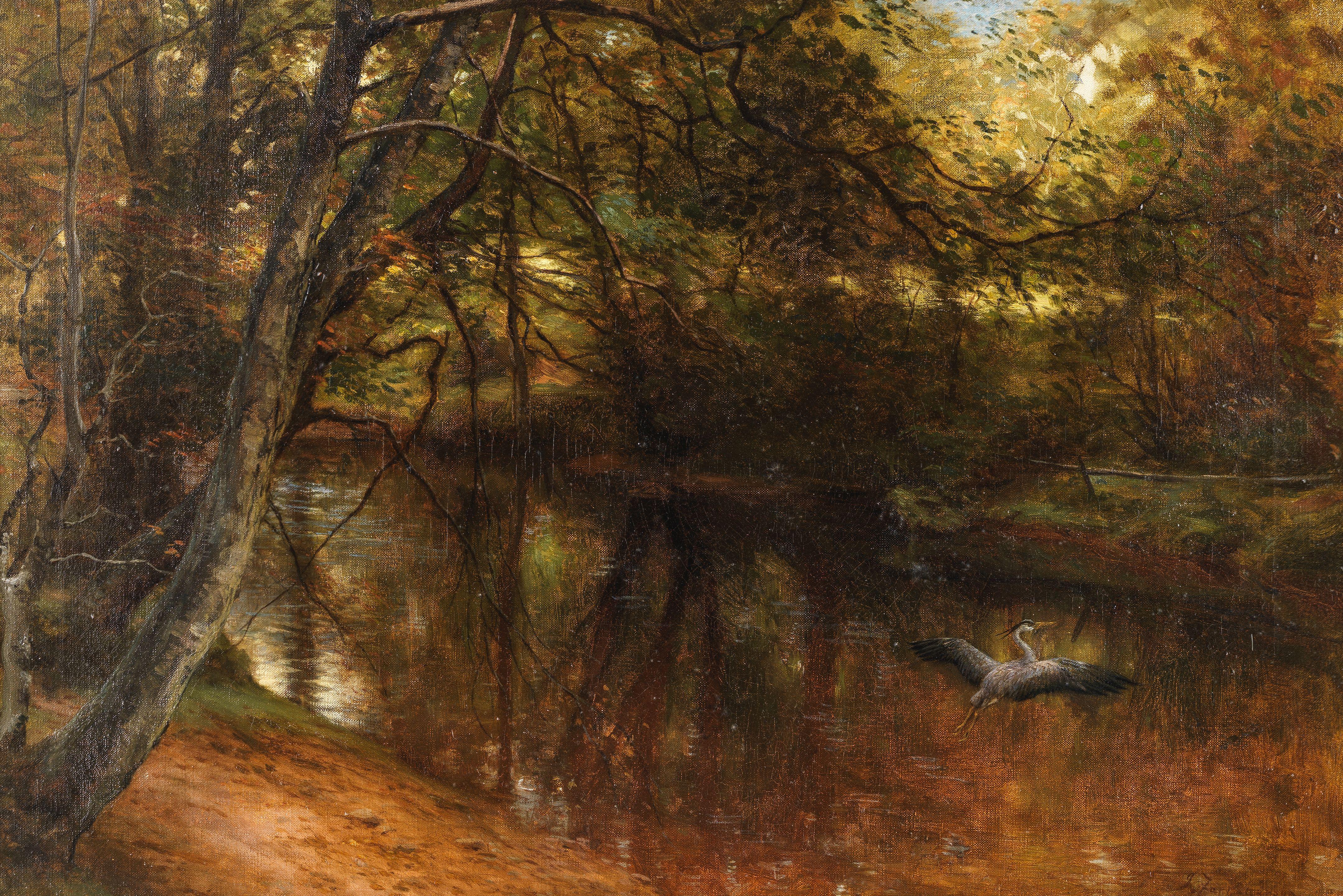 Joseph Farquharson RA - The haunt of the heron