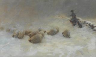 Joseph Farquharson RA - The Joyless Winter Day