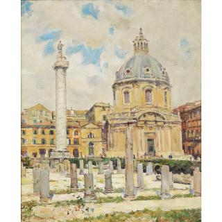 Joseph-Felix Bouchor - Le Forum De Trajan À Rome