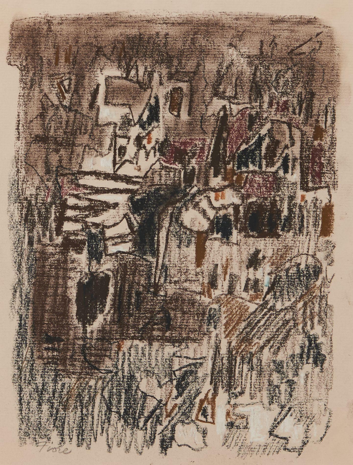 Joseph Fiore - Abstract sight size 10 5/8 x 8 1/8 in