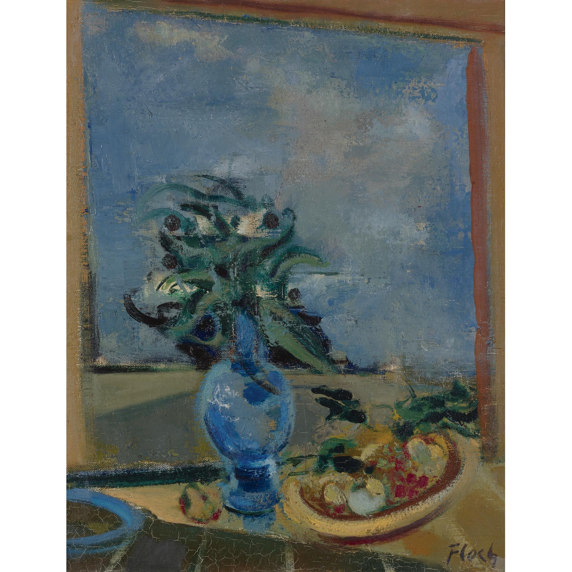 Joseph Floch - Still Life (Blue Vase)