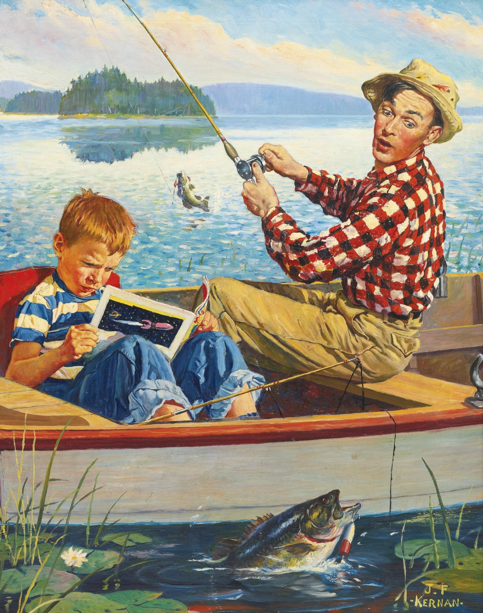 Joseph Francis Kernan - Fishing With Dad