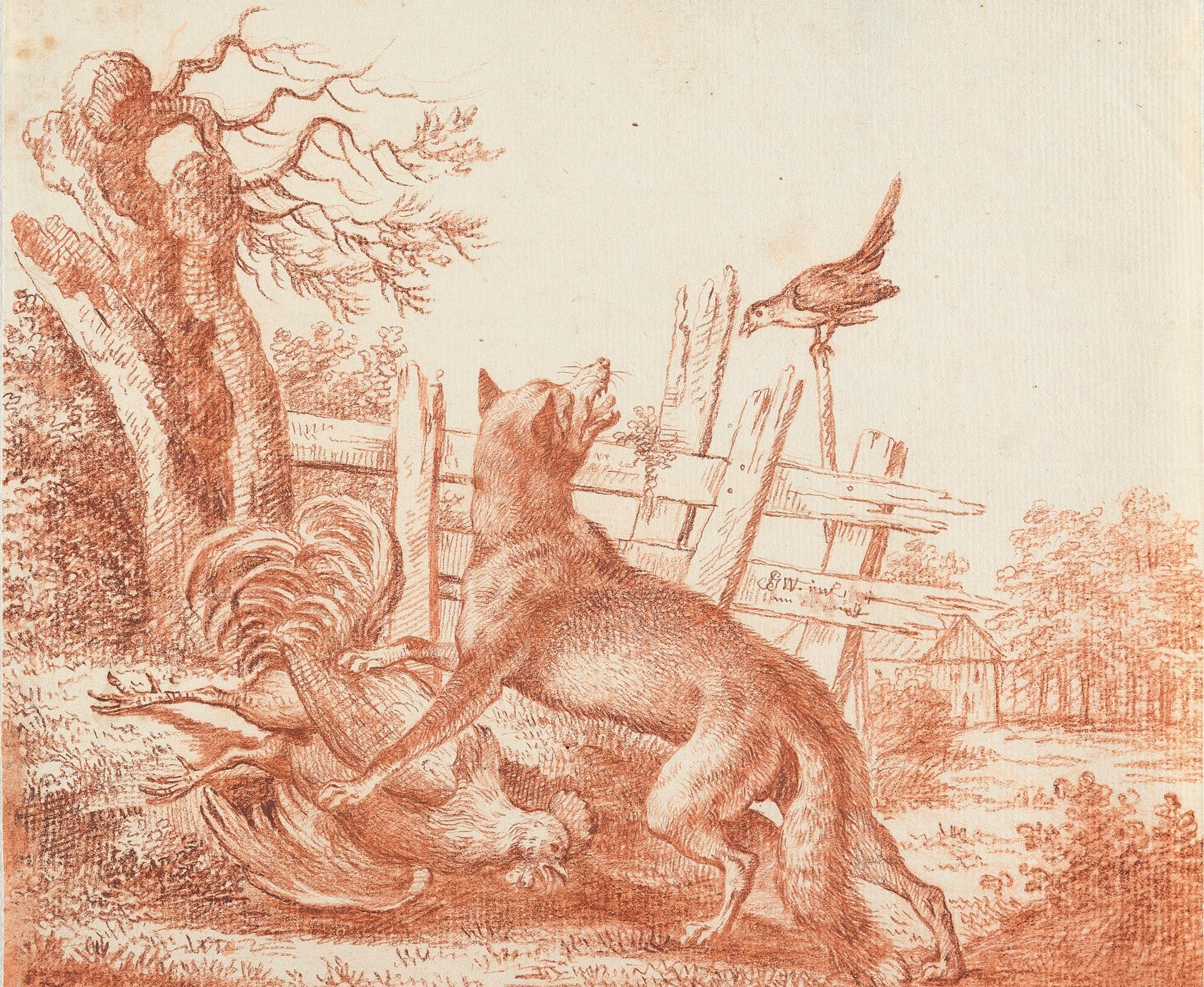 Joseph Georg Winter - Der Fuchs holt die Hühner